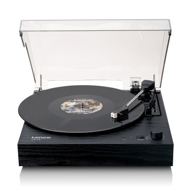 Lenco LS-15BK Lecteur de disques avec Bluetooth®. deux haut-parleurs intégrés et cartouche AT3600L Noir