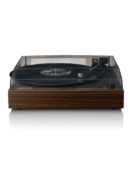 Lenco LS-15WD Lecteur de disques avec Bluetooth®. deux haut-parleurs intégrés et cartouche AT3600L Wood