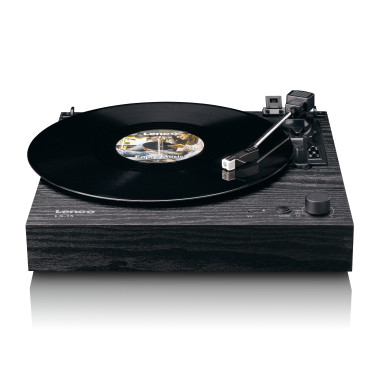 Lenco LS-15BK Lecteur de disques avec Bluetooth®. deux haut-parleurs intégrés et cartouche AT3600L Noir