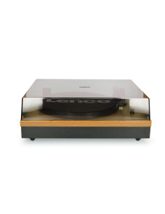 Lenco LS-300WD Lecteur de disques avec Bluetooth® et deux haut-parleurs séparés Wood 2