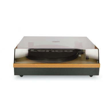Lenco LS-300WD Lecteur de disques avec Bluetooth® et deux haut-parleurs séparés Wood