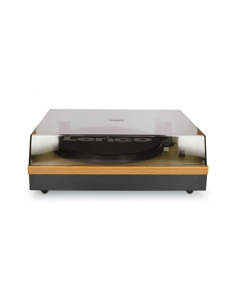 Lenco LS-300WD Lecteur de disques avec Bluetooth® et deux haut-parleurs séparés Wood