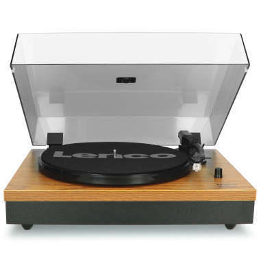 Lenco LS-300WD Lecteur de disques avec Bluetooth® et deux haut-parleurs séparés Wood