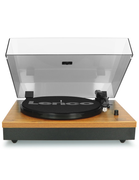 Lenco LS-300WD Lecteur de disques avec Bluetooth® et deux haut-parleurs séparés Wood