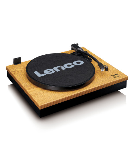 Lenco LS-300WD Lecteur de disques avec Bluetooth® et deux haut-parleurs séparés Wood