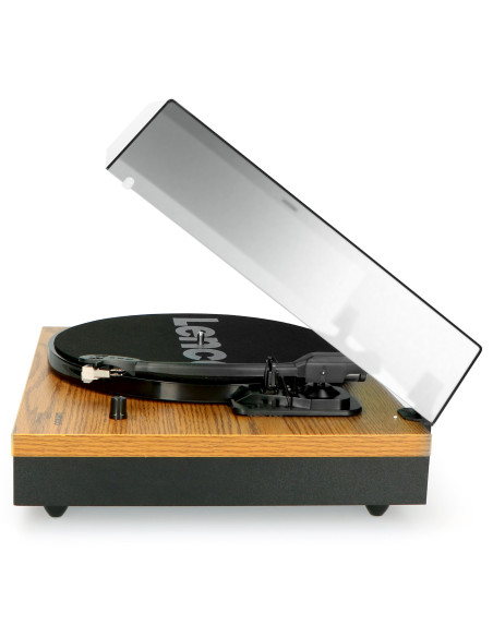 Lenco LS-300WD Lecteur de disques avec Bluetooth® et deux haut-parleurs séparés Wood