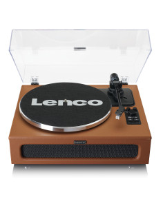Lenco LS-430BN Table tournante avec Bluetooth MMC 4 haut-parleurs intégrés Marron