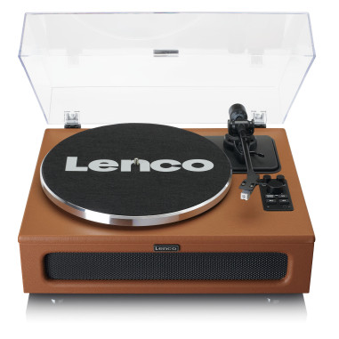 Lenco LS-430BN Table tournante avec Bluetooth MMC 4 haut-parleurs intégrés Marron