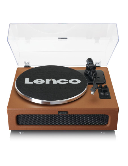 Lenco LS-430BN Table tournante avec Bluetooth MMC 4 haut-parleurs intégrés Marron