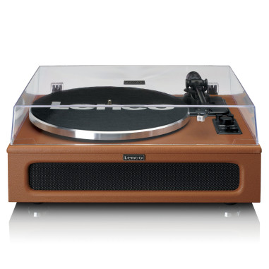 Lenco LS-430BN Table tournante avec Bluetooth MMC 4 haut-parleurs intégrés Marron
