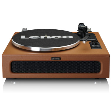 Lenco LS-430BN Table tournante avec Bluetooth MMC 4 haut-parleurs intégrés Marron