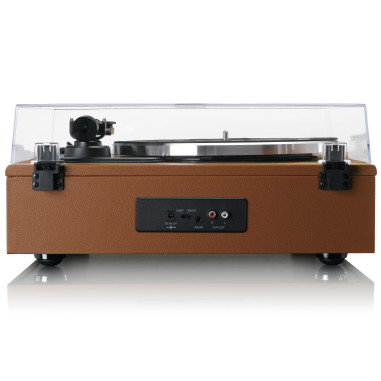 Lenco LS-430BN Table tournante avec Bluetooth MMC 4 haut-parleurs intégrés Marron