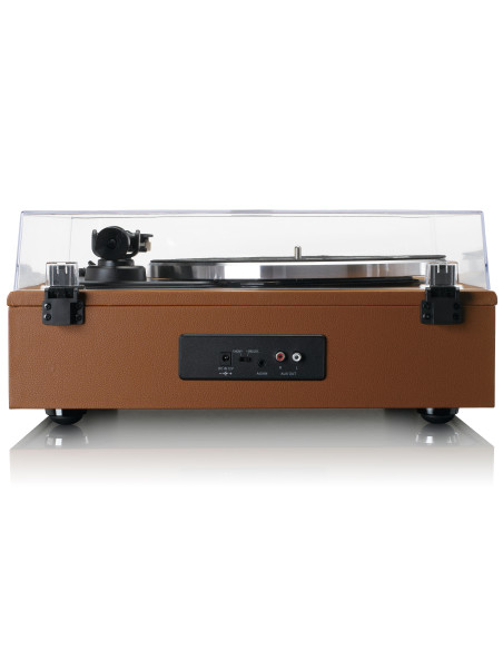 Lenco LS-430BN Table tournante avec Bluetooth MMC 4 haut-parleurs intégrés Marron
