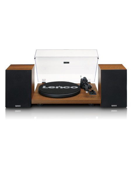 Lenco LS-480WD Lecteur de disques avec amplificateur intégré et Bluetooth® et 2 haut-parleurs externes Wood