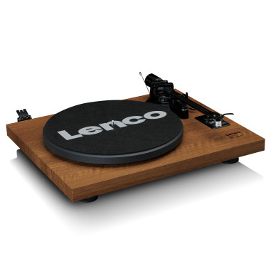 Lenco LS-480WD Lecteur de disques avec amplificateur intégré et Bluetooth® et 2 haut-parleurs externes Wood