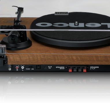 Lenco LS-480WD Lecteur de disques avec amplificateur intégré et Bluetooth® et 2 haut-parleurs externes Wood