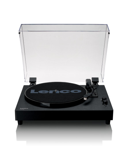 Lenco LS-60BK Platine en bois avec haut-parleurs intégrés et Bluetooth®.