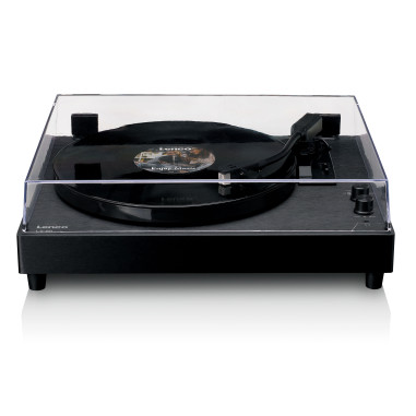 Lenco LS-60BK Platine en bois avec haut-parleurs intégrés et Bluetooth®.