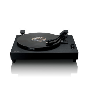 Lenco LS-60BK Platine en bois avec haut-parleurs intégrés et Bluetooth®.