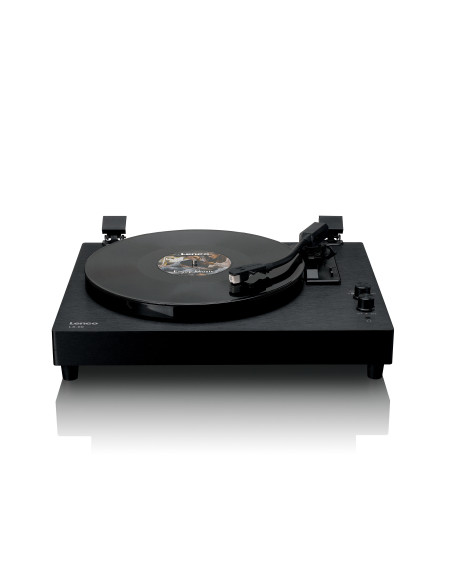 Lenco LS-60BK Platine en bois avec haut-parleurs intégrés et Bluetooth®.