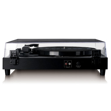 Lenco LS-60BK Platine en bois avec haut-parleurs intégrés et Bluetooth®.