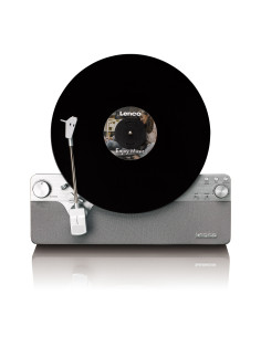 Lenco LSA-071SI Tourne-disque vertical entièrement automatique avec haut-parleurs intégrés et Bluetooth® Silver
