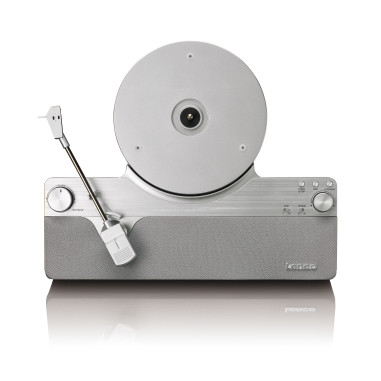Lenco LSA-071SI Tourne-disque vertical entièrement automatique avec haut-parleurs intégrés et Bluetooth® Silver