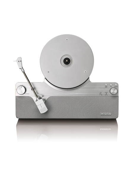 Lenco LSA-071SI Tourne-disque vertical entièrement automatique avec haut-parleurs intégrés et Bluetooth® Silver