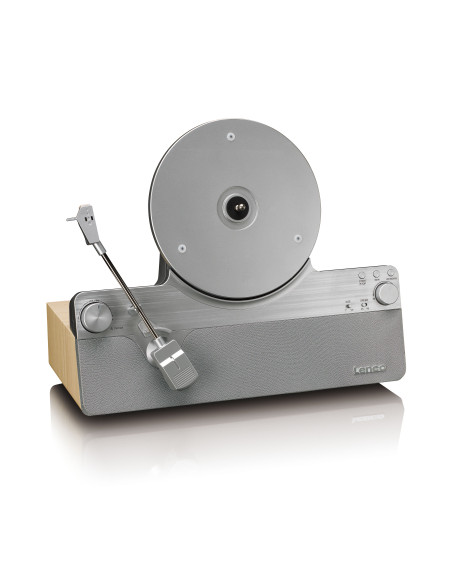 Lenco LSA-071SI Tourne-disque vertical entièrement automatique avec haut-parleurs intégrés et Bluetooth® Silver