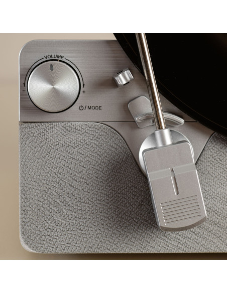 Lenco LSA-071SI Tourne-disque vertical entièrement automatique avec haut-parleurs intégrés et Bluetooth® Silver
