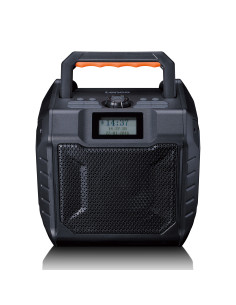 Lenco ODR-160GY Radio d'extérieur portable DAB+/FM à haute puissance avec Bluetooth® IPX5 résistant à l'eau Gris