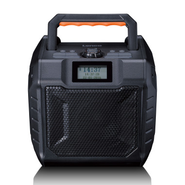 Lenco ODR-160GY Radio d'extérieur portable DAB+/FM à haute puissance avec Bluetooth® IPX5 résistant à l'eau Gris