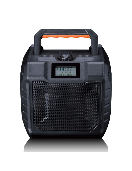 Lenco ODR-160GY Radio d'extérieur portable DAB+/FM à haute puissance avec Bluetooth® IPX5 résistant à l'eau Gris
