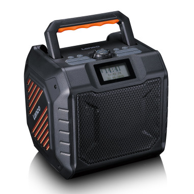 Lenco ODR-160GY Radio d'extérieur portable DAB+/FM à haute puissance avec Bluetooth® IPX5 résistant à l'eau Gris