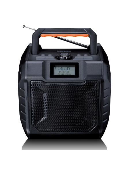 Lenco ODR-160GY Radio d'extérieur portable DAB+/FM à haute puissance avec Bluetooth® IPX5 résistant à l'eau Gris