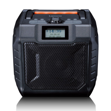 Lenco ODR-160GY Radio d'extérieur portable DAB+/FM à haute puissance avec Bluetooth® IPX5 résistant à l'eau Gris