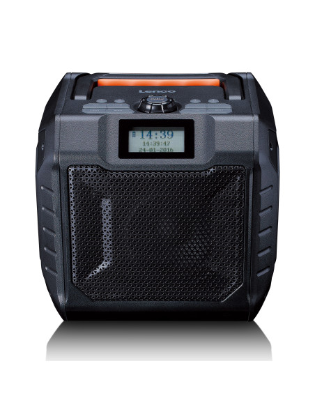 Lenco ODR-160GY Radio d'extérieur portable DAB+/FM à haute puissance avec Bluetooth® IPX5 résistant à l'eau Gris