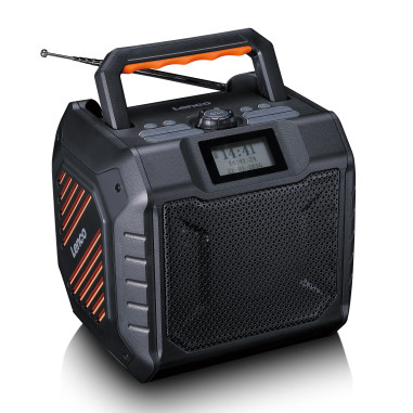 Lenco ODR-160GY Radio d'extérieur portable DAB+/FM à haute puissance avec Bluetooth® IPX5 résistant à l'eau Gris