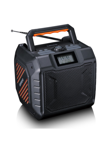 Lenco ODR-160GY Radio d'extérieur portable DAB+/FM à haute puissance avec Bluetooth® IPX5 résistant à l'eau Gris