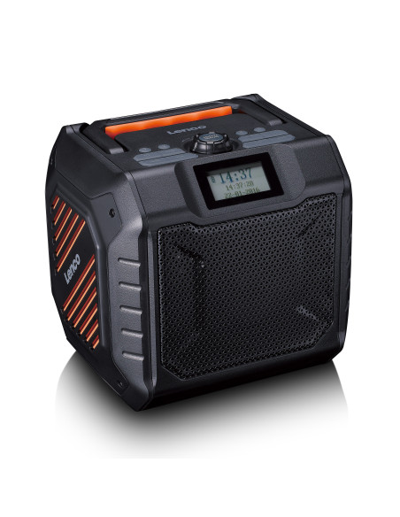 Lenco ODR-160GY Radio d'extérieur portable DAB+/FM à haute puissance avec Bluetooth® IPX5 résistant à l'eau Gris