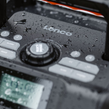 Lenco ODR-160GY Radio d'extérieur portable DAB+/FM à haute puissance avec Bluetooth® IPX5 résistant à l'eau Gris