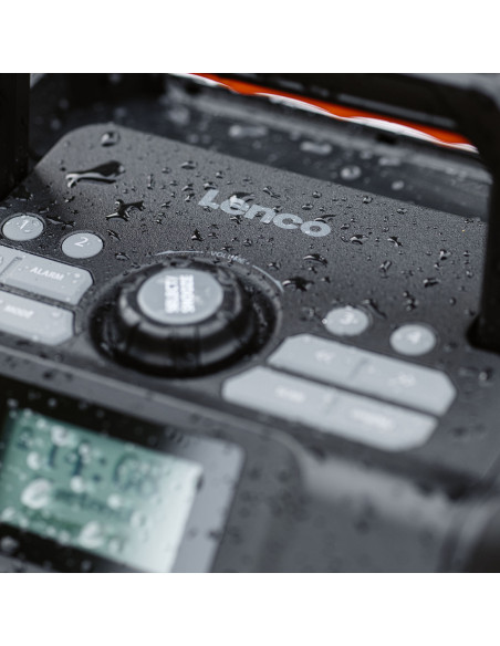 Lenco ODR-160GY Radio d'extérieur portable DAB+/FM à haute puissance avec Bluetooth® IPX5 résistant à l'eau Gris