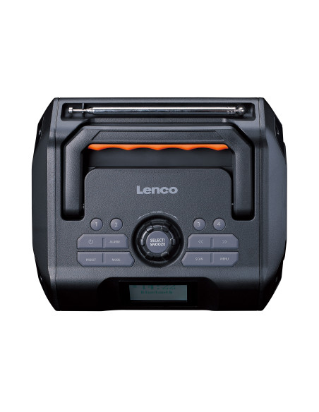 Lenco ODR-160GY Radio d'extérieur portable DAB+/FM à haute puissance avec Bluetooth® IPX5 résistant à l'eau Gris
