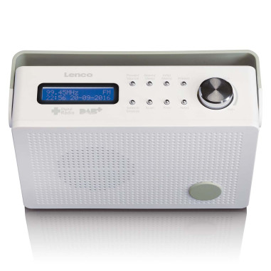 Lenco PDR-030WH Radio portable DAB+/FM avec fonction alarme Blanc