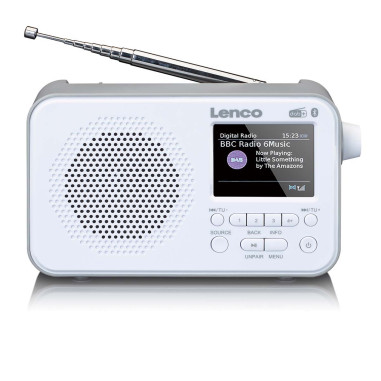 Lenco PDR-036WH Radio DAB+ FM portable avec Bluetooth® Ecran TFT 2.4'' Blanc