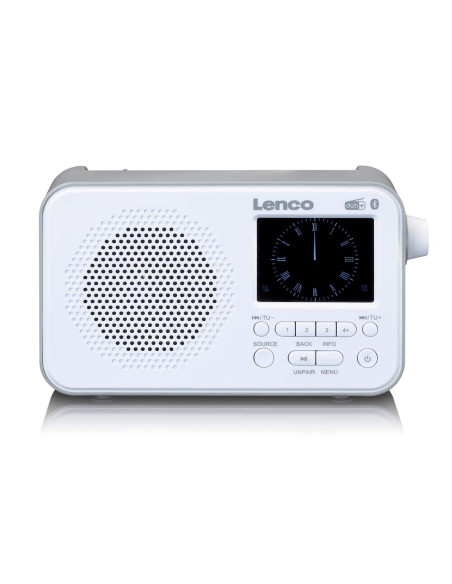 Lenco PDR-036WH Radio DAB+ FM portable avec Bluetooth® Ecran TFT 2.4'' Blanc