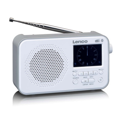 Lenco PDR-036WH Radio DAB+ FM portable avec Bluetooth® Ecran TFT 2.4'' Blanc
