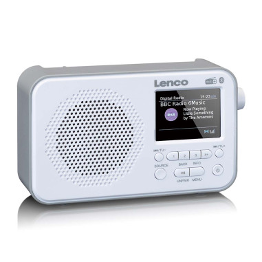 Lenco PDR-036WH Radio DAB+ FM portable avec Bluetooth® Ecran TFT 2.4'' Blanc