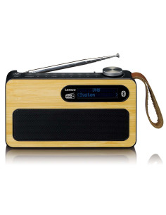 Lenco PDR040BAMBOOBK Radio portable DAB+/ FM avec Bluetooth® Bamboo Black