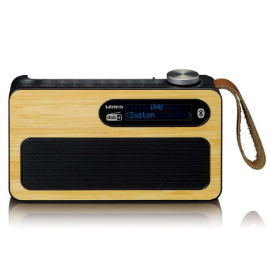 Lenco PDR040BAMBOOBK Radio portable DAB+/ FM avec Bluetooth® Bamboo Black